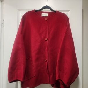 LUXE Girls Go Crazy by Jill Red Wool Cashmere Coat